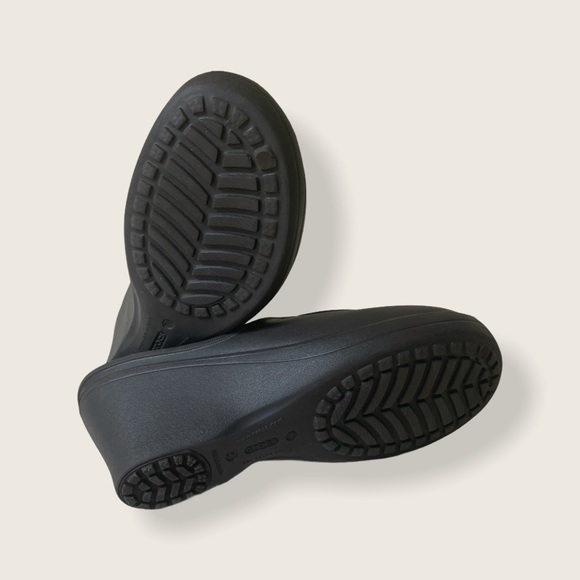 Crocs Francis Sz 7 Mary Jane Mules Slip ons Blk - Picture 5 of 7